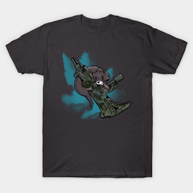 Ottermatic Weapon T-Shirt by Pixelmania